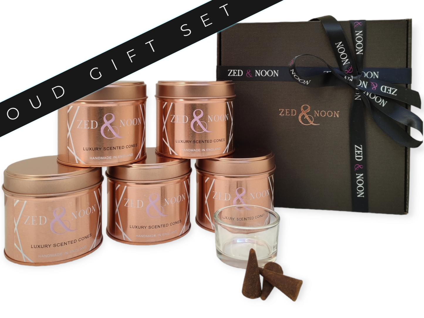 Luxury Oud Incense Gift Set – Handmade Aromatherapy Box ($77–$95)