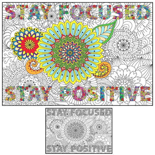 Giant Coloring Poster – Relaxing Wall Art for Adults, Teens & Groups