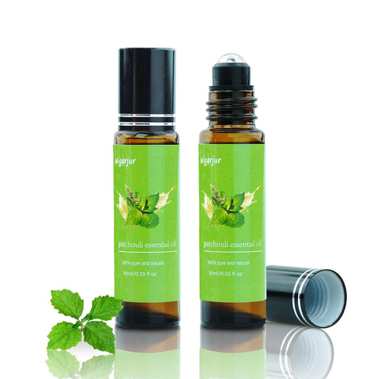 Patchouli & Herbal Roll-On Duo – Natural Perfume & Skin-Calming Blend (2x10ml)