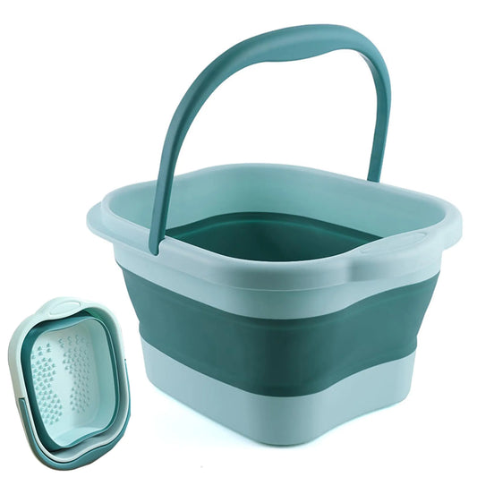 Collapsible Foot Soak Tub with Massage Rollers – 15L Spa Basin
