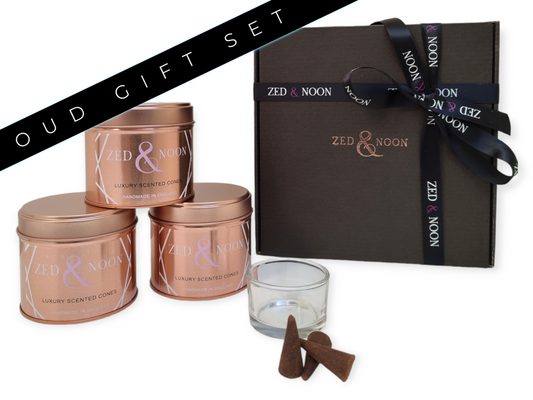 Luxury Oud Incense Gift Set – Handmade Aromatherapy Box ($77–$95)