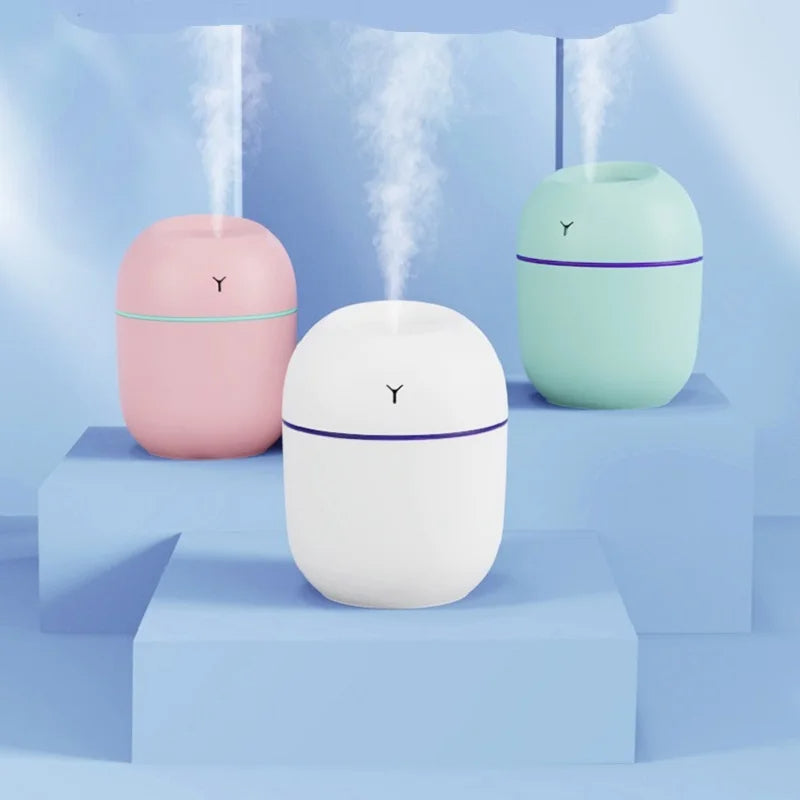 Mini USB Aroma Diffuser & Humidifier – with LED Light (3 Colors)